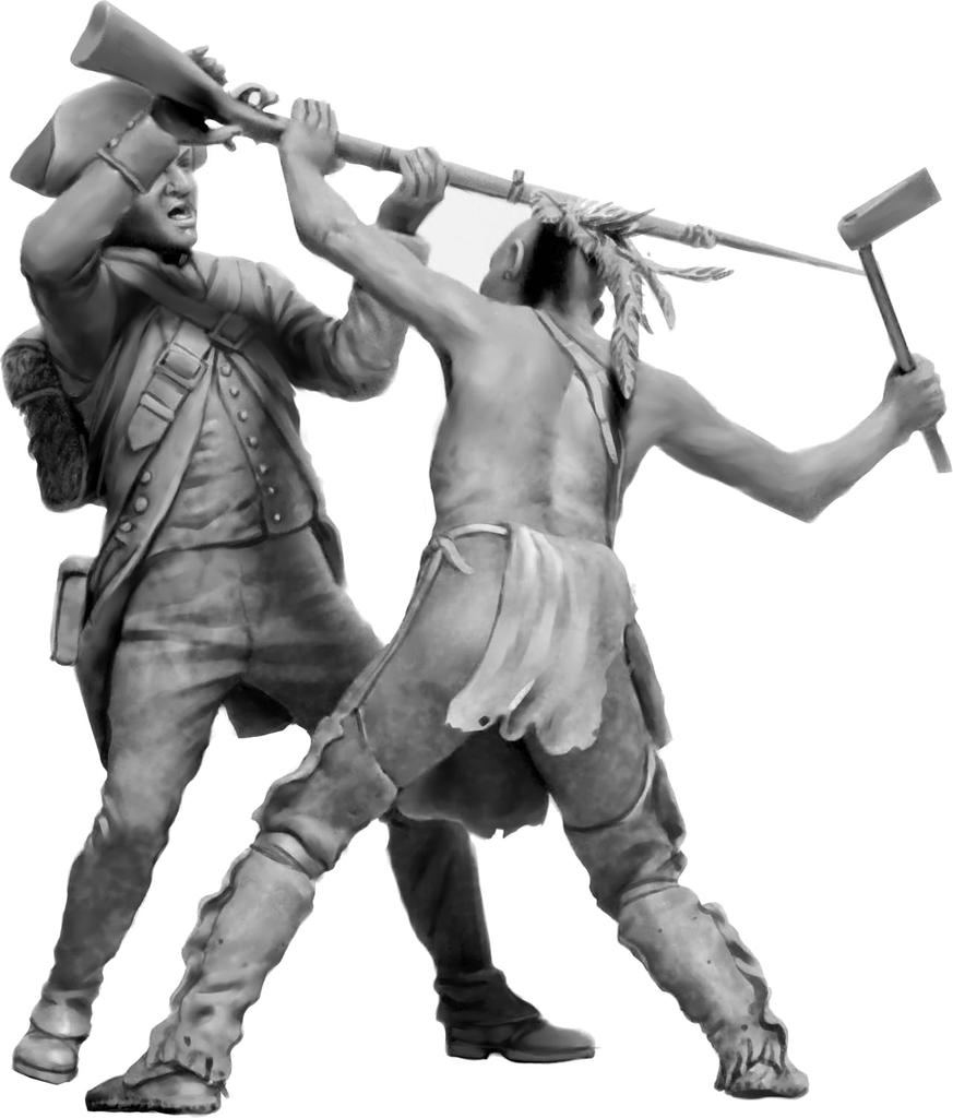 Master Box Индейская серия Могикане и британские солдаты 18 века 4 пластиковые модели MB35236 1/35 №7