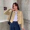 Women's Short Length Casual Jacket Korean Style Loose Versatile Long Sleeve Thin Outerwear for Spring and Autumn