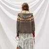 UNIFREE Fair Isle Hooded Knitted Sweater
