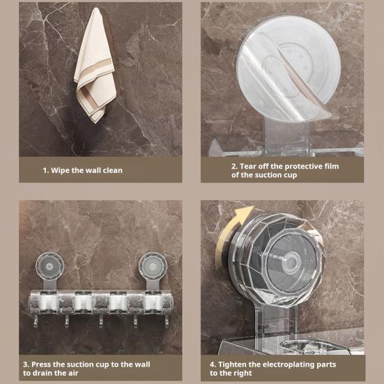 Настенный держатель для швабры, держатель для щетки, прочный, выдерживающий нагрузку, простая установка, противоскользящая швабра