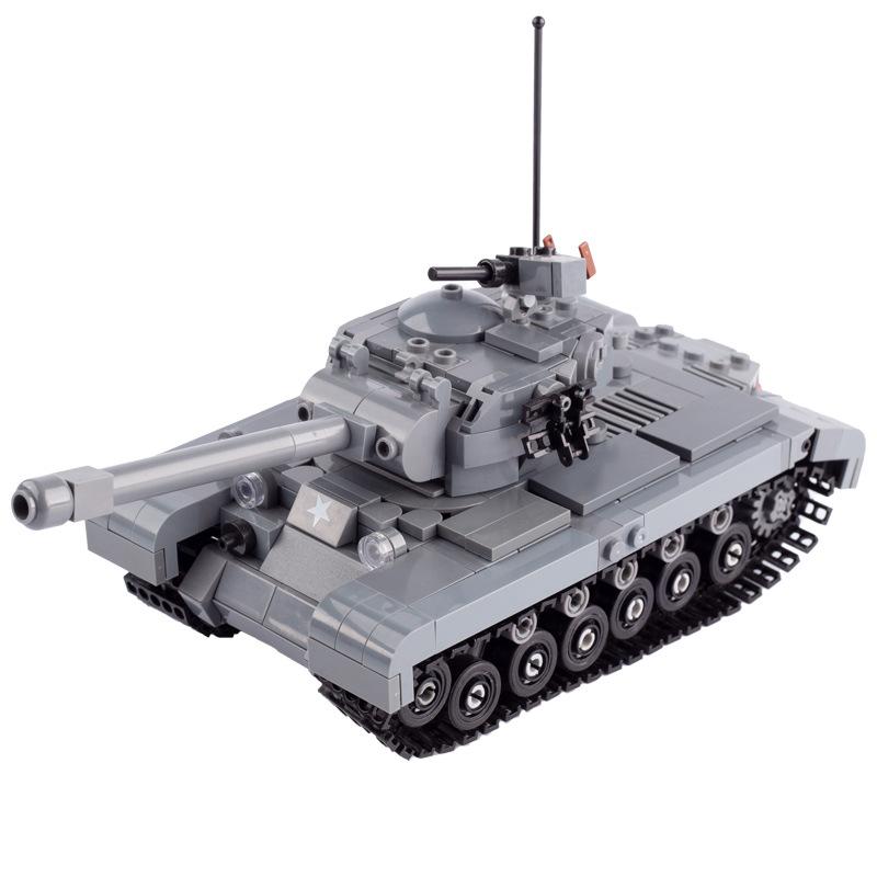 Военный США Франция Великобритания Бронированная машина MOC Конструктор Фигурка солдата Танк Орудийная тележка Пушка Медицинский грузовик Транспортная игрушка K33