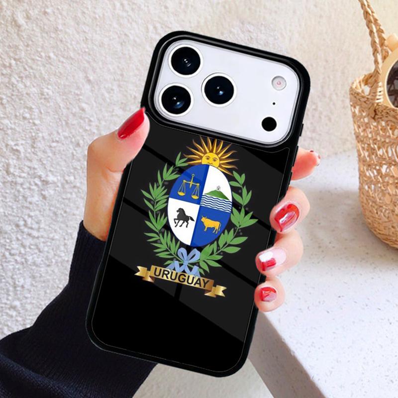 Uruguay Flag Phone Case For iPhone 17 Air 16 15 14 13 12 11 Pro Max Plus