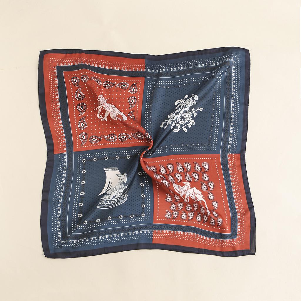 2024 New 70 CM Silk Shirt Decoration Small Square Scarf Fashionable And Versatile Commuting Scarf Neck Protection Scarf