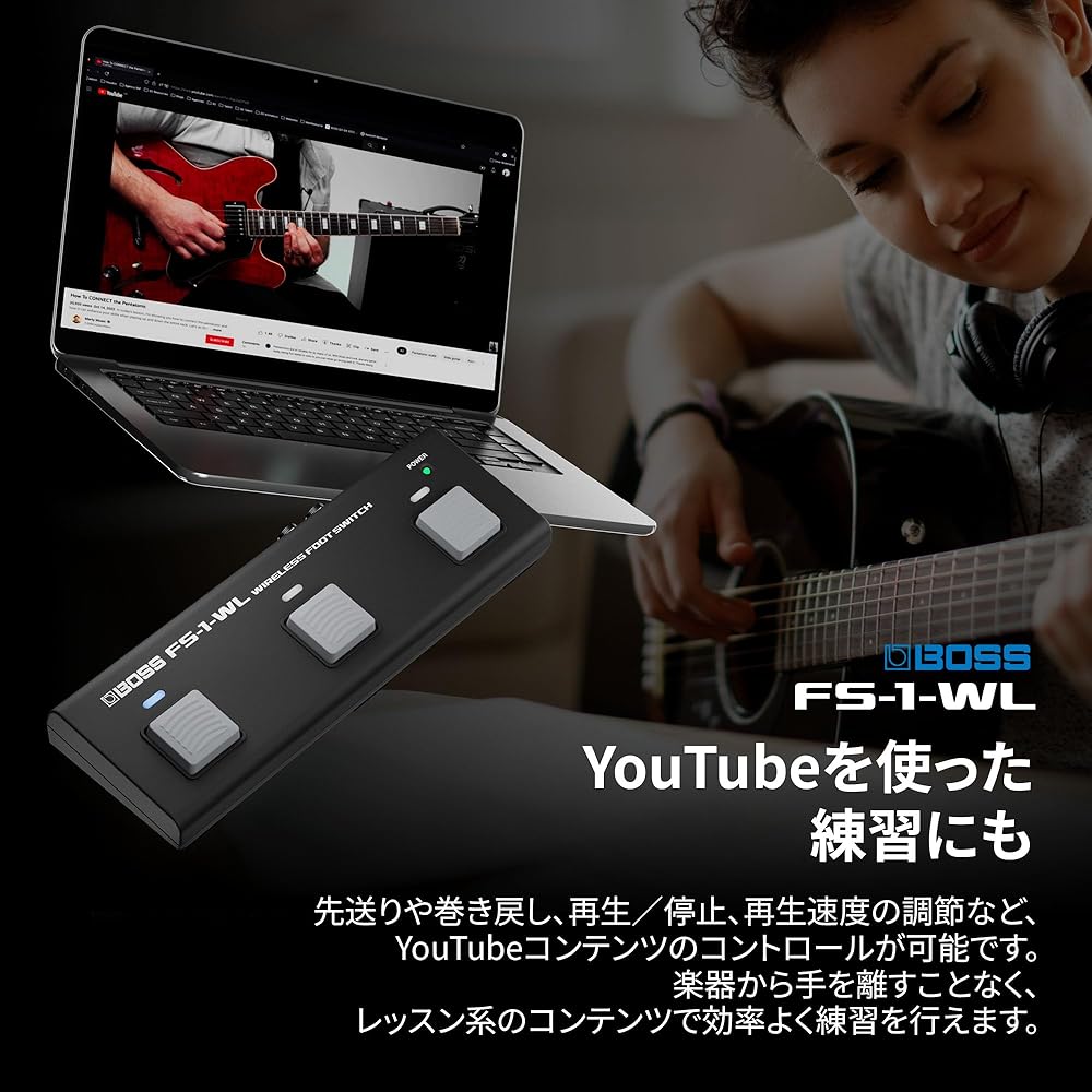 BOSS Boss Wireless Footswitch FS-1-WL Electronic Score/DAW Software/Wireless Operation Bluetooth ...