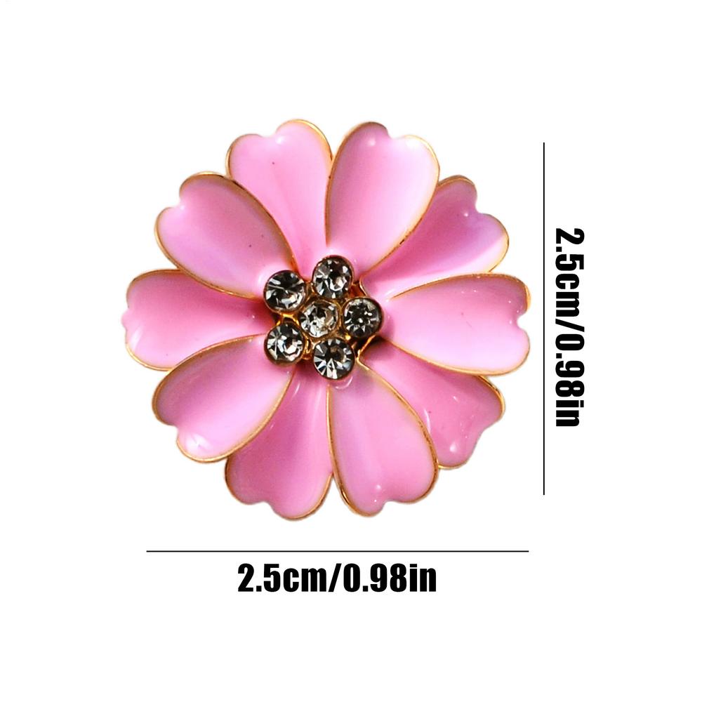 Button Covers Rhinestone Flower Shaped Decoration Button Cover Cufflinks for Women for Sewing Jeans Dress Fabric Blouse Clothing