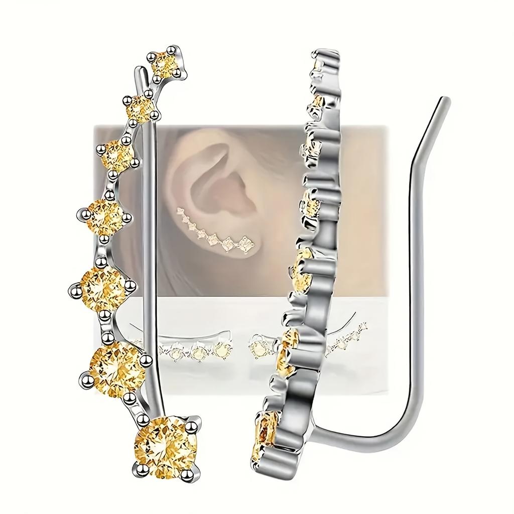 Серьги с дизайном «Семь звезд» для женщин, Гипоаллергенные, Изящные висячие серьги, Простые, Элегантные, Для повседневного ношения, Подарок