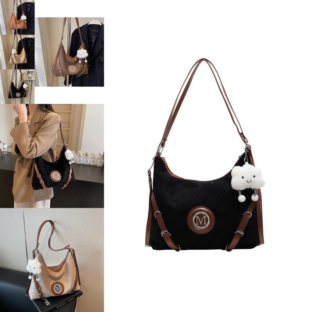 Модная повседневная сумка-тоут для женщин, прочный рюкзак с замшевой текстурой