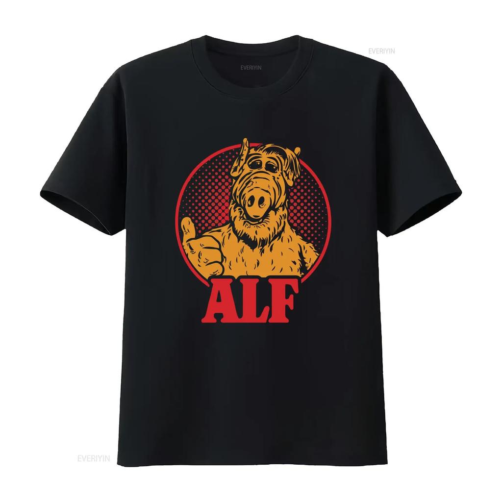 90s Retro Style ALF Character TV Show Softstyle T Shirt Alien Life Form vintage Washed Casual fashion homme designer clothes