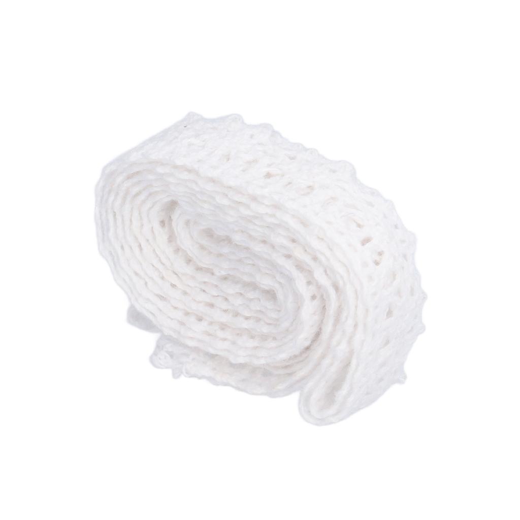 Lace Ribbon Cotton Thread 20 Yards White Decorative Accessories for Clothing Gift Decoration