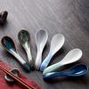 Kids Adults Ceramic Mixing Dinnerware Eating Kitchen Utensil Soup Spoons Cutlery Tableware