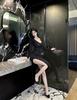 Sex underwear sexy split perspective cheongsam celebrity nightclub uniform free stepmother dress dress
