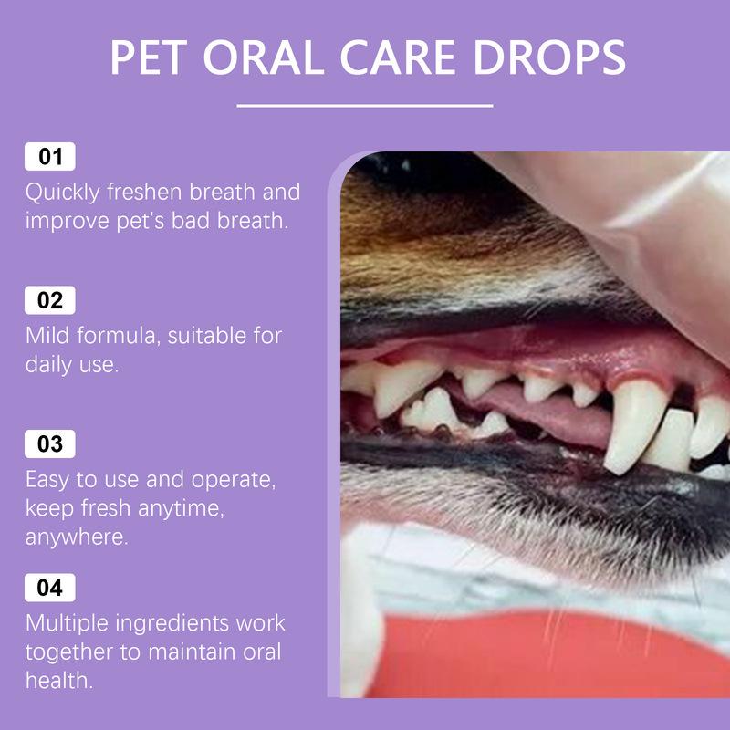 Dog & Cat Breath Freshening Spray - Efficient Tartar & Plaque Removal, Stops Bad Breath, Gentle Pet Oral Hygiene Treatment