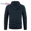 Cozy Up Новый мужской свитер с капюшоном из флиса, теплый вязаный однотонный повседневный и удобный