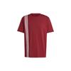 Logo Graphic Three-Stripe Short Sleeve Crew Neck T-Shirt Men Tops Burgundy IC8403