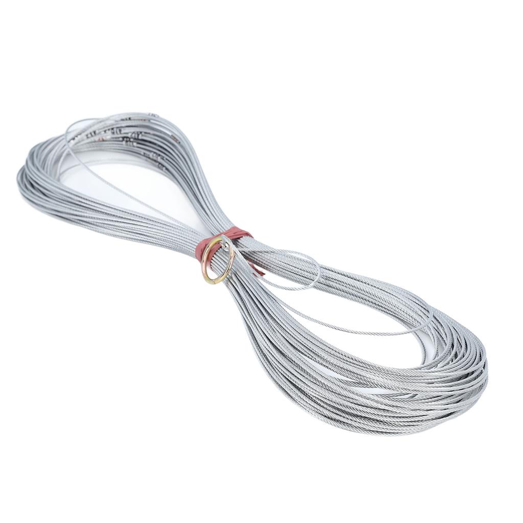 50 м веревка для измерения скважин прозрачные весы не усаживающиеся портативная стальная проволочная веревка для строительства