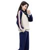 Women Patchwork Stand-Collar Sweatsuits Casual Long Sleeve Pullover Jacket Pant Two-Piece Tracksuit
