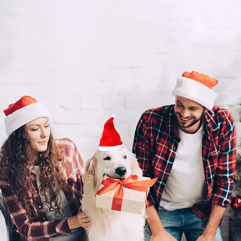 1-20PCS Christmas Pet Hat Small Dog Santa Costume Cosplay Outfit Festive Pet Clothes New Year Holiday Party Decoration Supplies