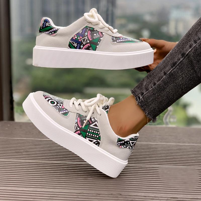 Осенние кроссовки женские на плоской подошве повседневные удобные туфли модные универсальные шнурованные прогулочные женские туфли Zapatos De Mujer Tendencia 42