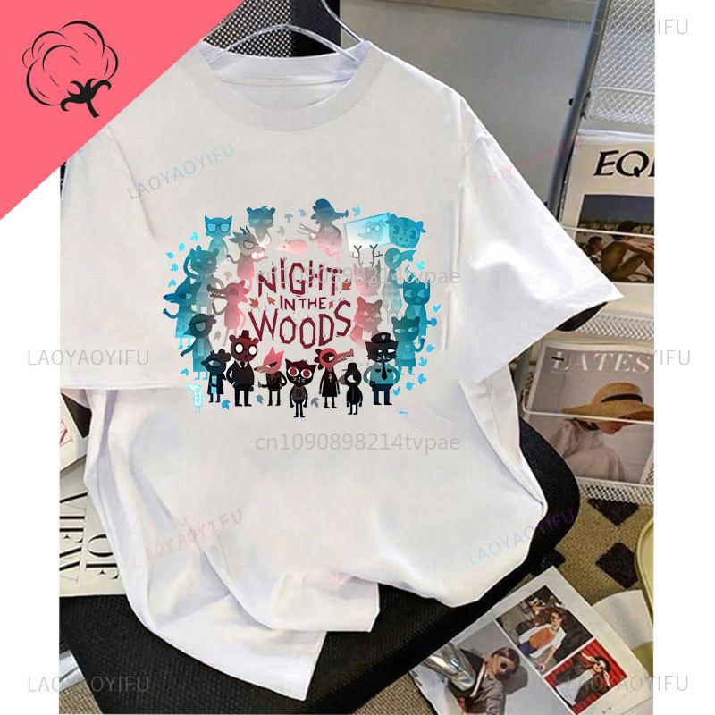 Camisetas Night In The Woods Mae Tshirt Ropa De Mujer Cotton Funny Cute Kawaii Originality Printed Game Shirt Streetwear Tee