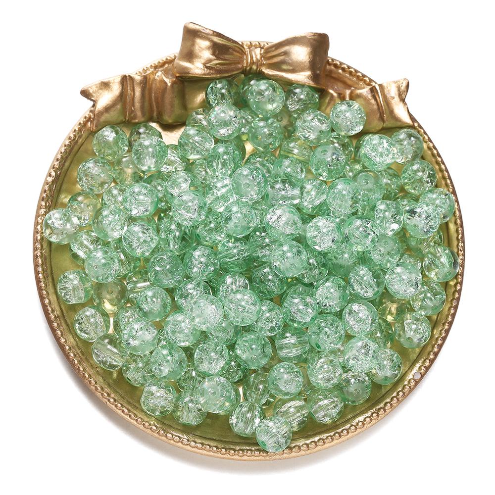 50 100 шт. 8 мм Стеклянные бусины с трещинами, Loose Spacer Beads для изготовления украшений, DIY, Серьги, Браслеты, Ожерелья, Аксессуары