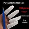 Защитные накладки на пальцы из чистого хлопка - Защитные прозрачные напальчники для промышленного использования и пересчета наличных