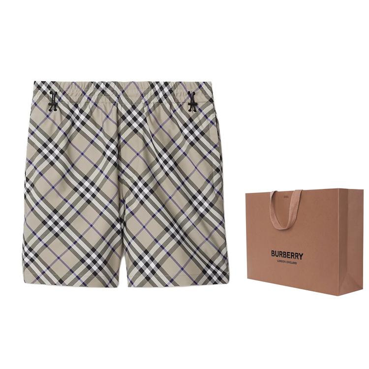 Burberry Equestrian Knight Burberry Check cotton shorts 80872231
