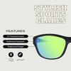 4Flaunt УФ-защита Спортивные солнцезащитные очки | Легкие очки с полной оправой | Подходят для вождения, путешествий, рыбалки, велоспорта, гольфа, занятий спортом