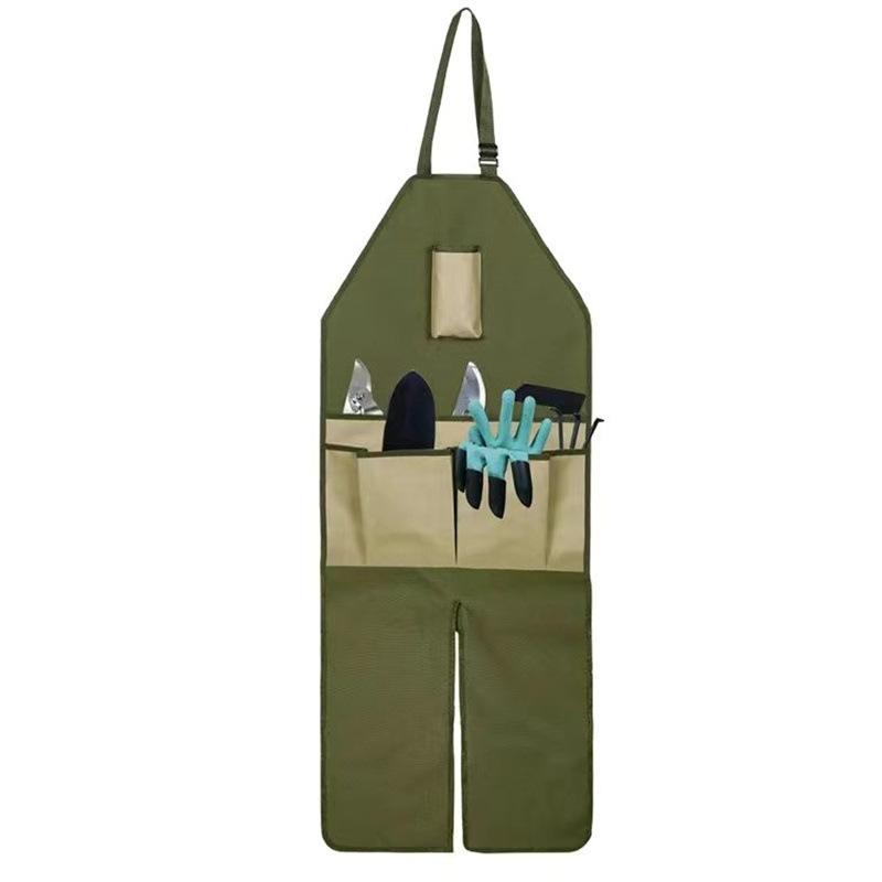 New Gardening Leg Apron with Multiple Pockets, Waterproof Durable Work Apron for Trimming Harvesting Outdoor, Unisex