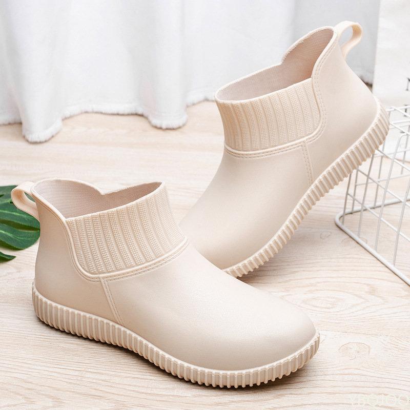 Fashion Fashion Women's Rain Boots Low-top Waterproof Ladies Rain Shoes Slip On Summer Woman Rubber Shoe Fashion Washing Car Ankle Boot