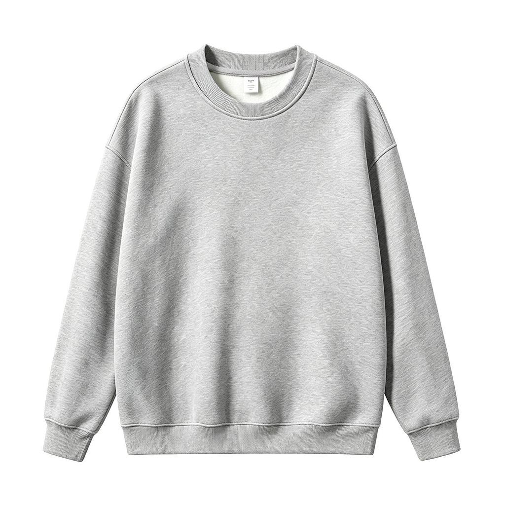 Унисекс худи Hua Cotton Plus Velvet: Однотонный пуловер, длинный рукав, американский стиль, спортивная куртка с круглым вырезом.