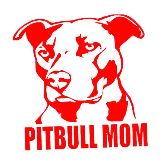 Pitbull Mom Dog Car Vehicle Body Window Reflective Decals Sticker Decoration