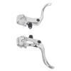 Bike Brake Cable Set Bicycle Shifter Cable Housing Kit with Brake Levers End Cap S Shaped Clip for Mountain Road Bike