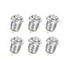 6pcs 12mm Momentary Push Button Switch 12V Waterproof Power Pushbutton Small Round Chrome Stainless Metal 2pin N/O 2026
