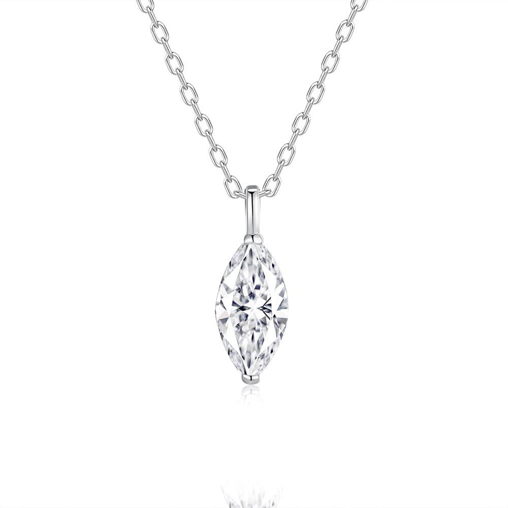 S925 Sterling Silver Moissanite Cross Pendant Clavicle Necklace for Women Luxury Sparkling Fine Jewelry Gift