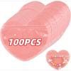 100PCS Heart-shaped Jewelry Storage Bag Transparent PVC Zipper Bag Christmas Birthday Wedding Gift Packaging Bag