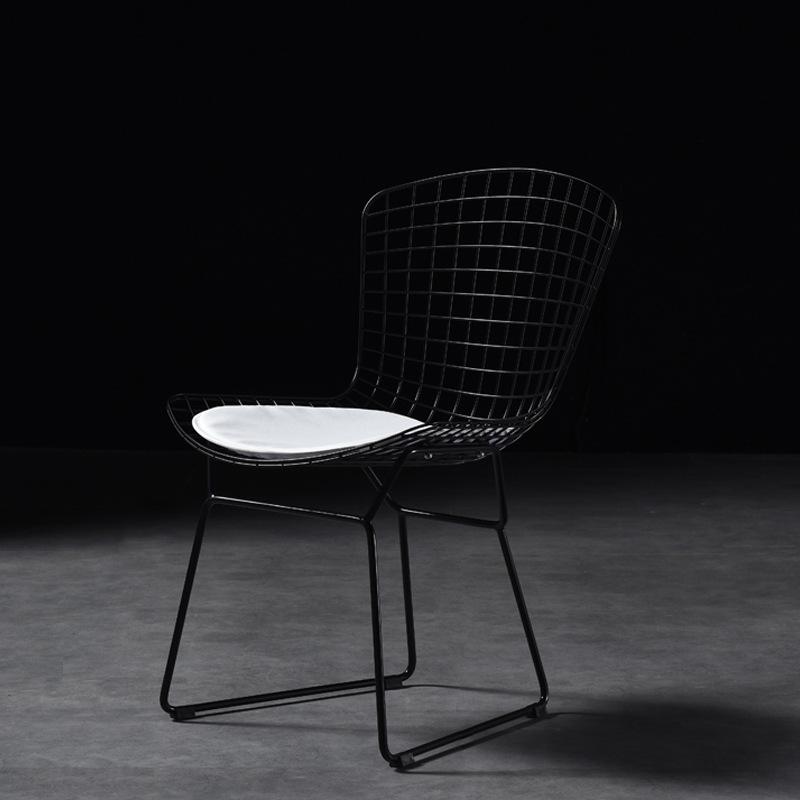 Nordic Net Red Chair Backrest Simple Makeup Computer Desk Chair Hollow Barbed Wire Ins Iron Art Home Dining Chair