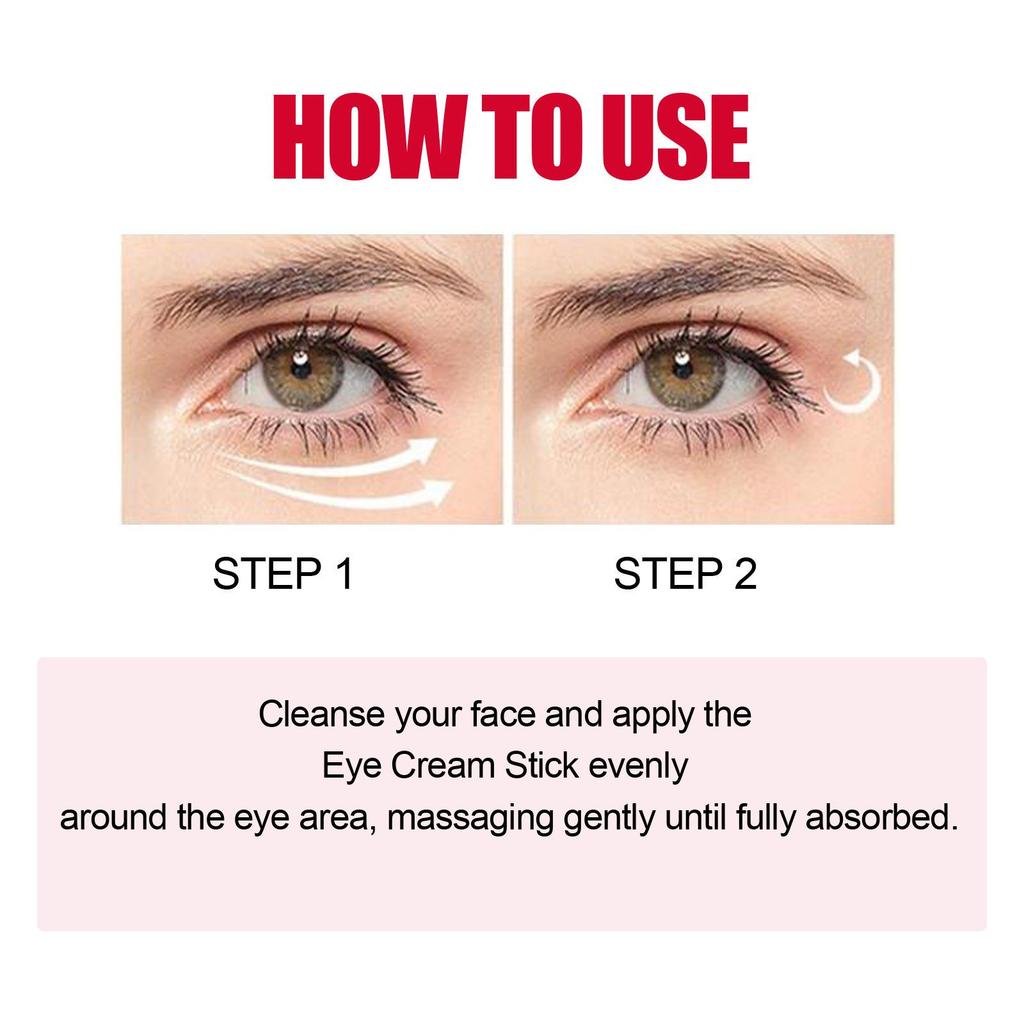 EELHOE  Retinol Eye Stick For Wrinkles Eye Cream Stick Fine Lines Moisturizing Eye Area Care Under Eye Bags Dark Circles Reduction 3g