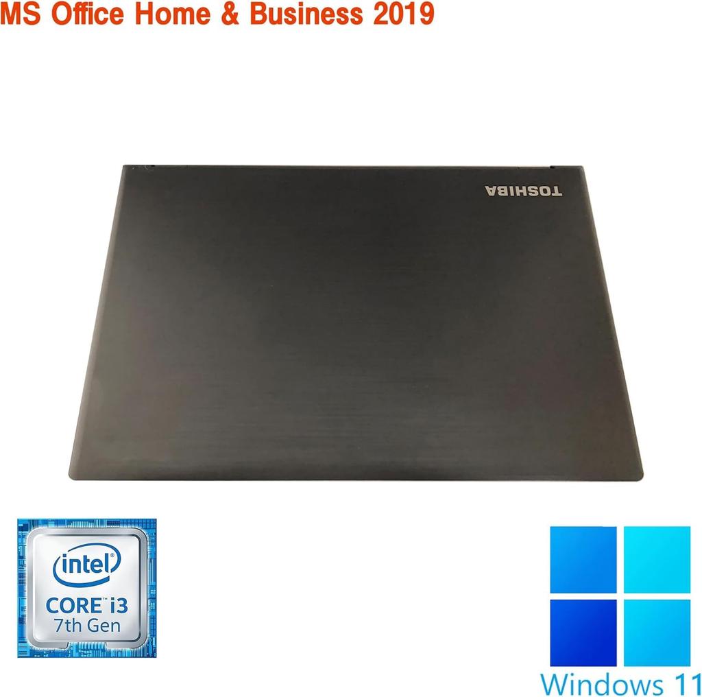 Refurbished Toshiba B55 7th Generation Windows 11 MS Office Home Business WAJUN 8GB 256GB SSD Laptop, 15.6-inch, 10-Key, i3-7130U, Pro, & 2019, Wi-Fi,