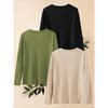 Three-piece set Women's Autumn Clothing Bohemian Style Vintage Floral Print Round Neck Casual Loose Fit Plus Size Long Sleeve T Shirt Fashionable
