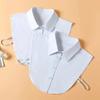 1PCS Fashion Front Tie White Fake Collar for Women Stand Detachable Collar Fake Girls Vintage Lace Ladies False Blouse Collar