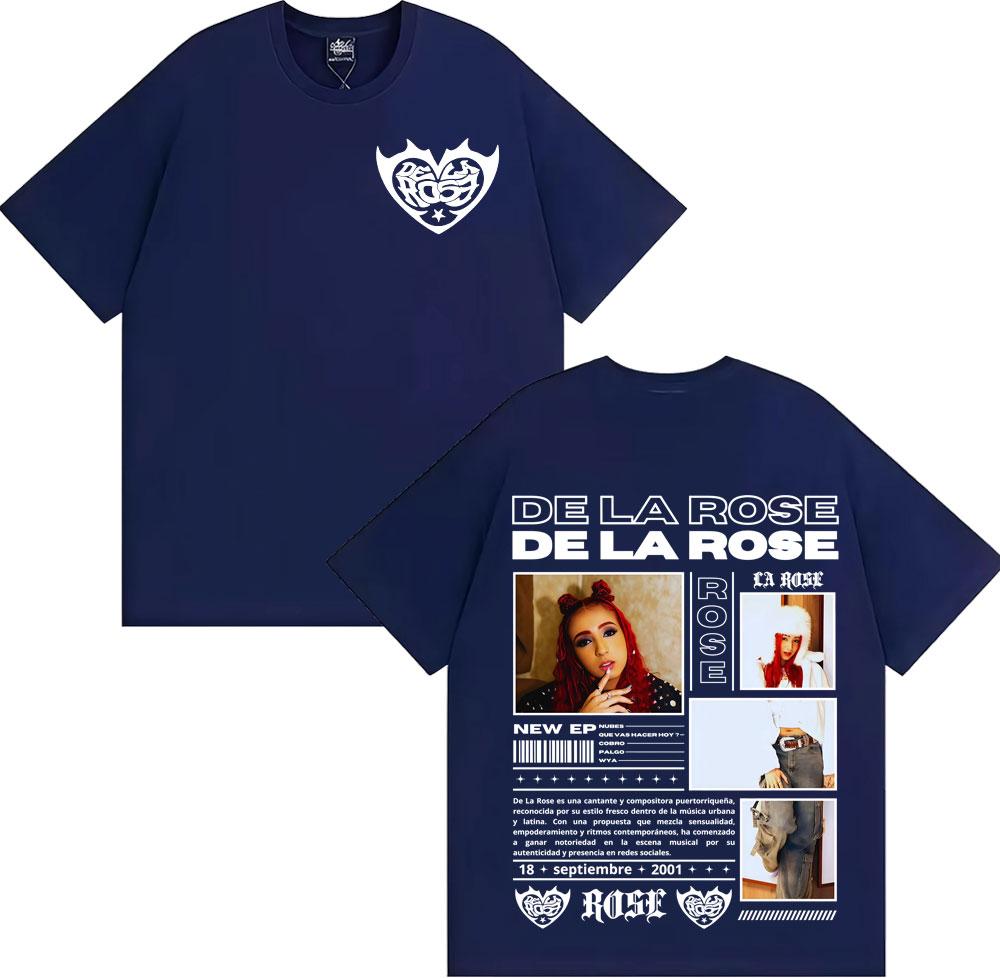 Singer Dela Rose Album Tour 2025 Cover T-shirts Men Women Clothing Oversized Retro Hip Hop T Shirt Casual Short Sleeve Tee Shirt