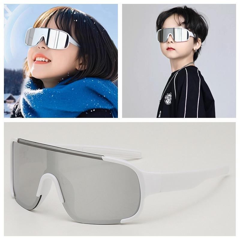 Children's Cycling Glasses Boys Girls Goggles Outdoor Ski Goggles Large Frame UV Protection Windproof Sports Sunglasses