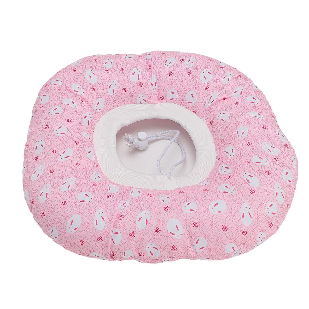 Подушка-защита для ушей с отверстием Мягкий хлопок Снижение боли и давления Подушка для сна для спящих на боку Розовая