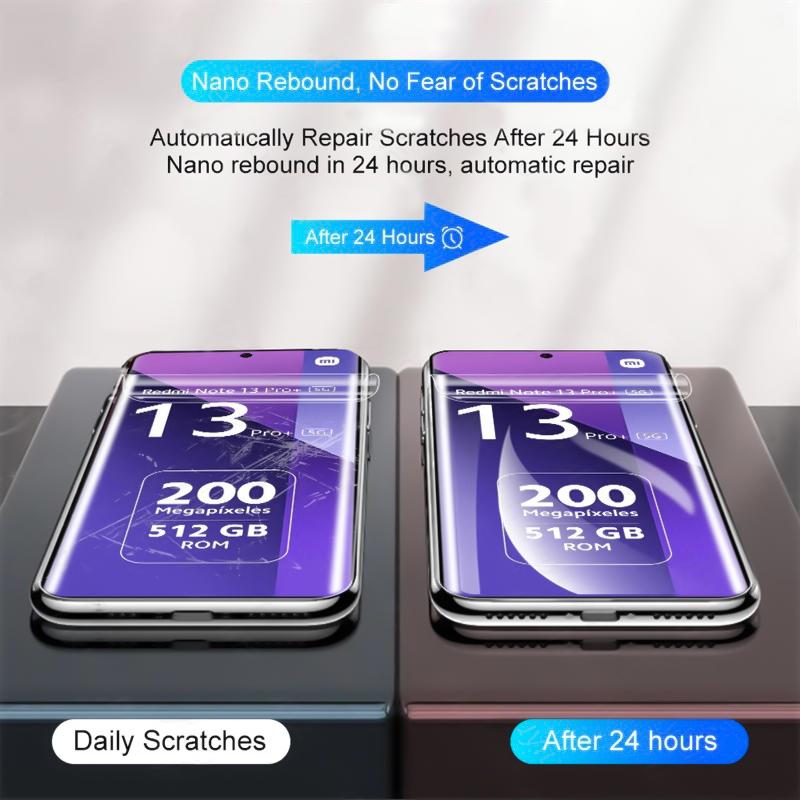 Гидрогелевая пленка для xiaomi redmi note 13 14 12 11 10 9 8 7 pro plus, защитная пленка для экрана для redmi note 14s 12s 11s 10s, мягкая пленка, 4 штуки