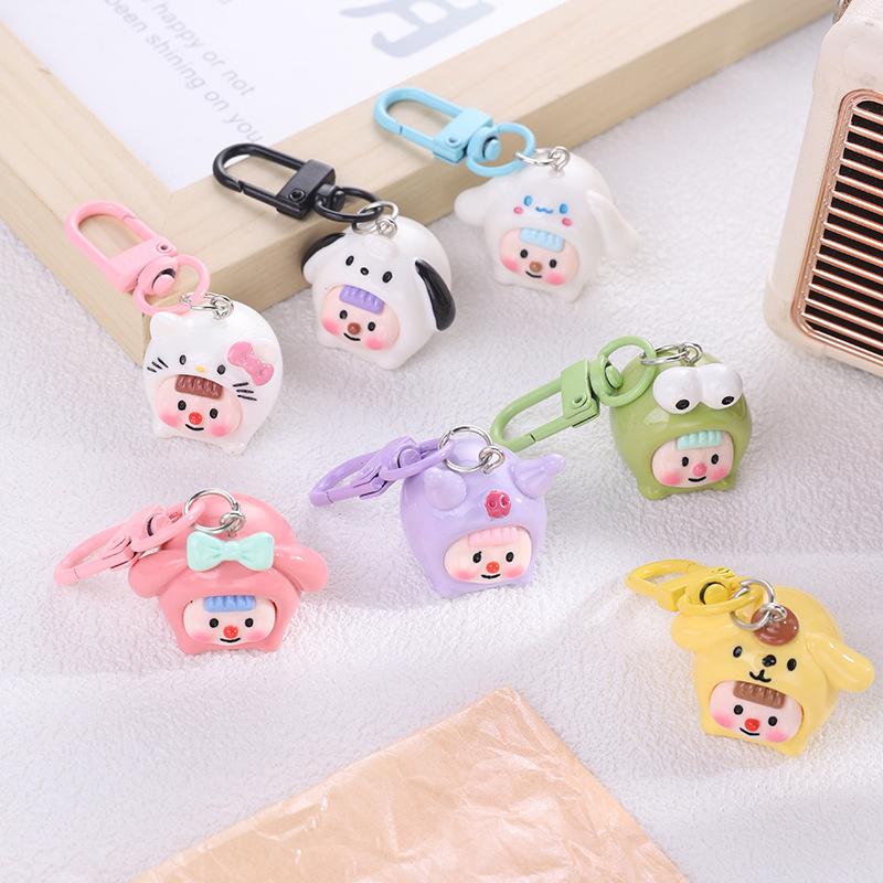 Брелок в виде мультяшной куклы, симпатичная трехмерная кукла, брелок, подвеска, креативный рюкзак, украшения, аксессуары, подарки