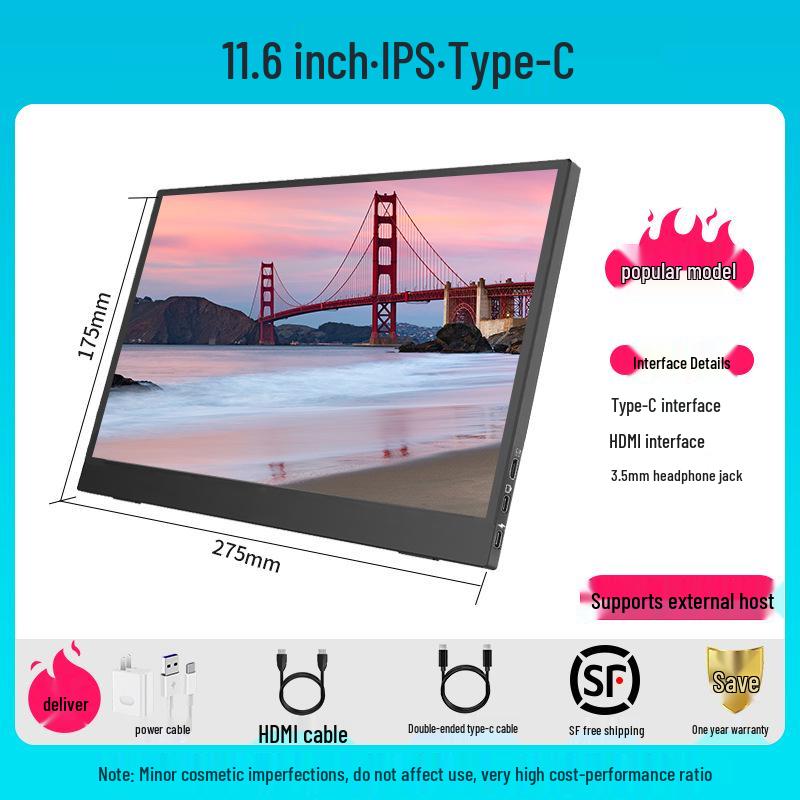 Портативный 4K IPS дисплей 14-15,6", расширение для ноутбука 144 Гц для PS4/Switch