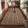 Balcony Carpet Non-slip Floor Mat Long Runner Rug Living Room Bedroom Carpets American Retro Style Brown Home Decoration Rugs