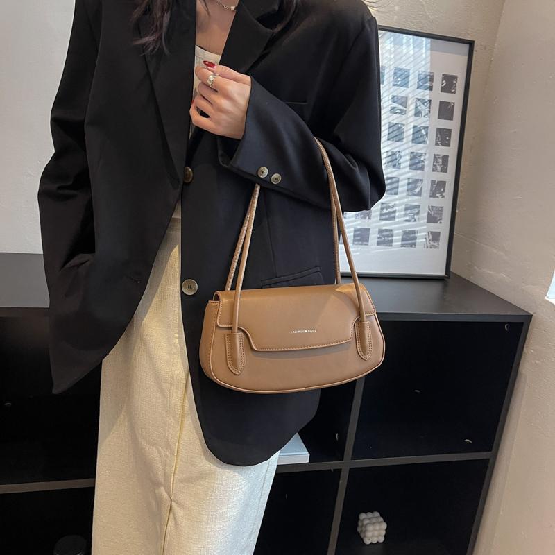 Сумки на плечо с двойными ремешками для женщин, новейшая сумка и сумка в стиле ретро, большая вместимость, уличная сумка через подмышку