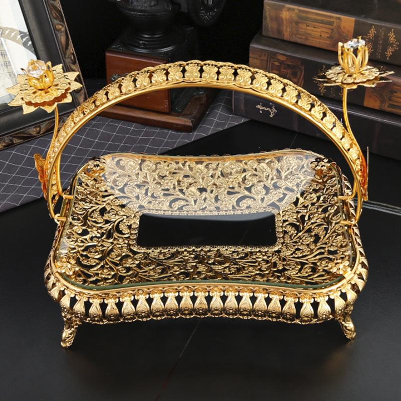 Стеклянная фруктовница из кованого железа, тарелка для сухофруктов, простая и креативная, для гостиной, домашнего журнального столика, блюдо для еды, украшение