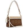 Coach Jade 26 Color Block Coated Canvas And Leather Shoulder Bag Women shoulder bag White Light-Khaki 2723-IMR2K
